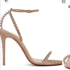 Blush pink so me christian louboutin heels with studs